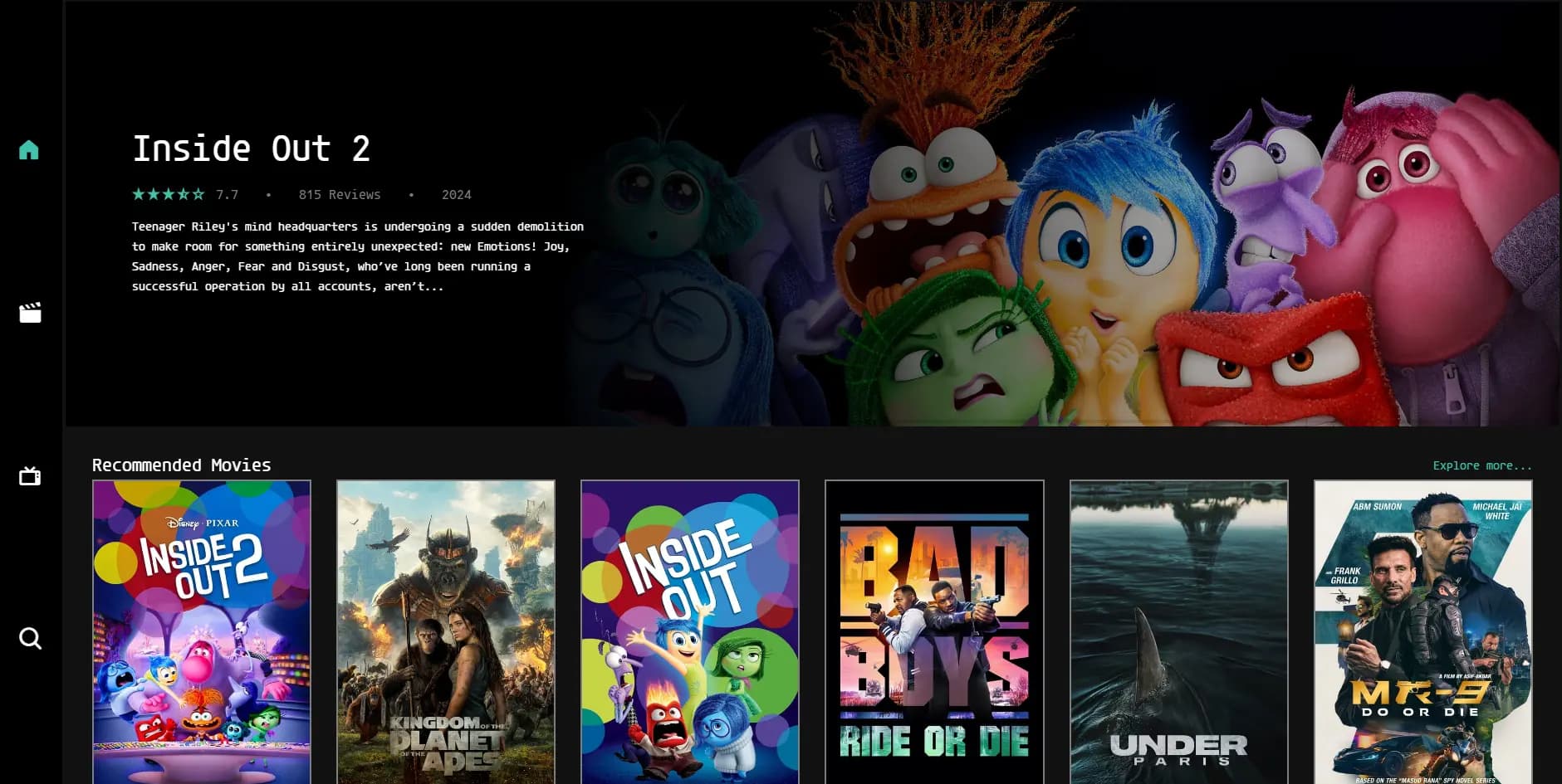 Movie Landing Page